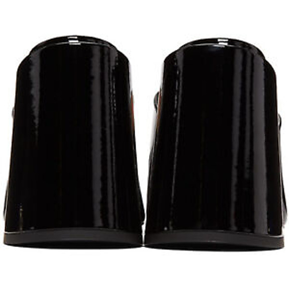 Gucci Lexi 105 Black Patent Horsebit Backless Sandal Mule Block Heel Pump 35 - Picture 10 of 12